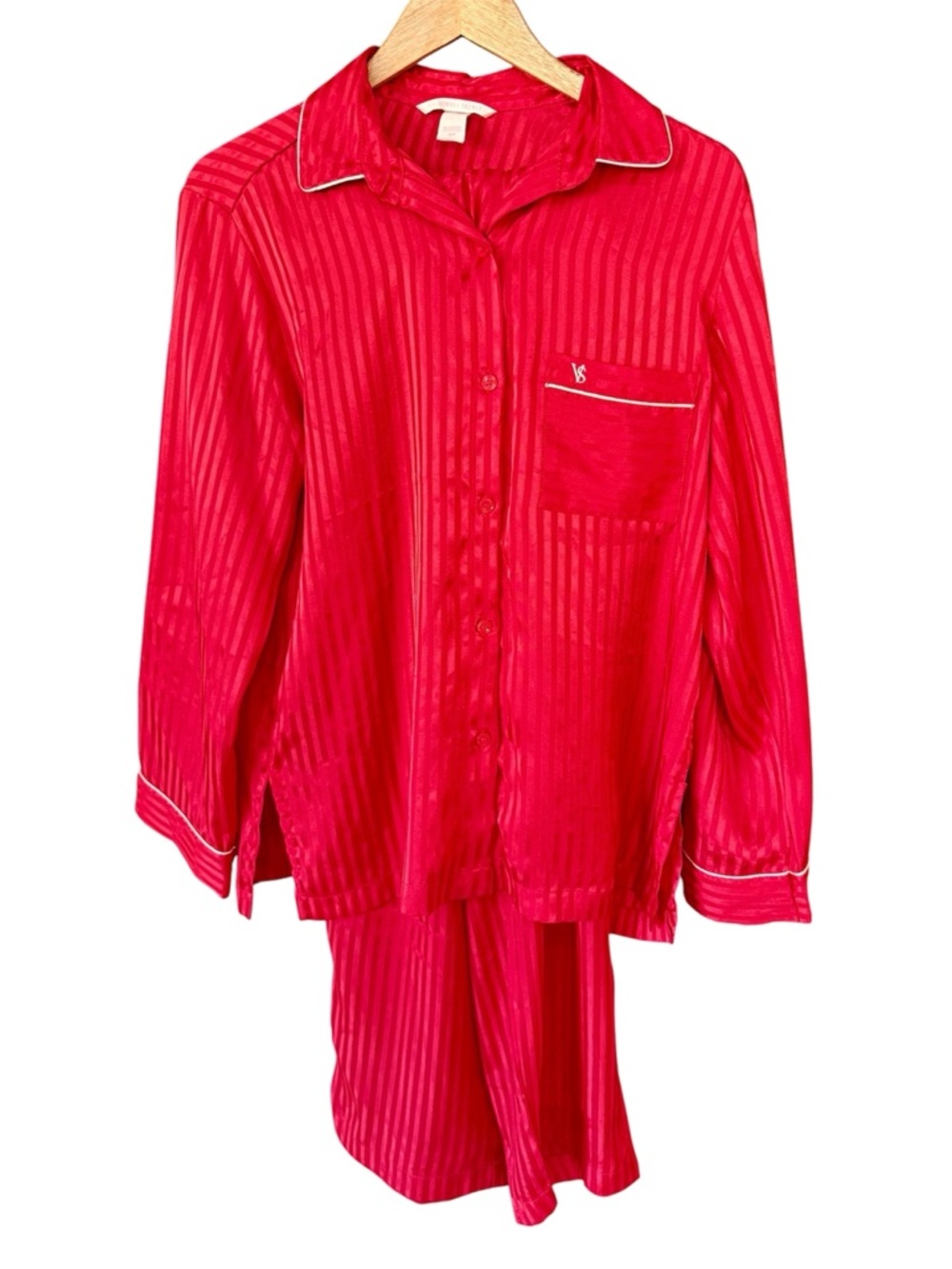 Victoria’s Secret red satin striped pajama set after hours collection EUC - Picture 7 of 10